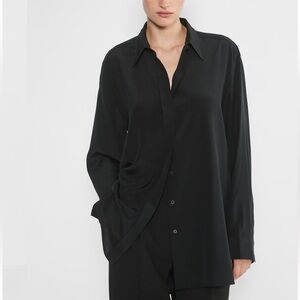 Babaton Casting 100% Silk Button-Up Shirt